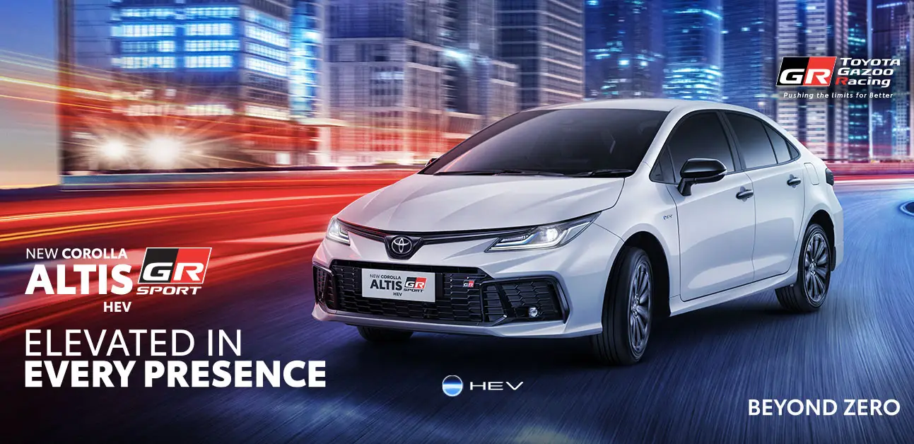 banner New Corolla Altis Hybrid EV GR Sport Dealer Toyota Cianjur
